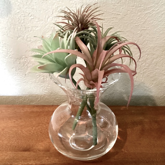 Devon By Wedgwood Hand Blown Clear Crystal Optical Floral Art Vase Vintage EUC - Picture 8 of 16